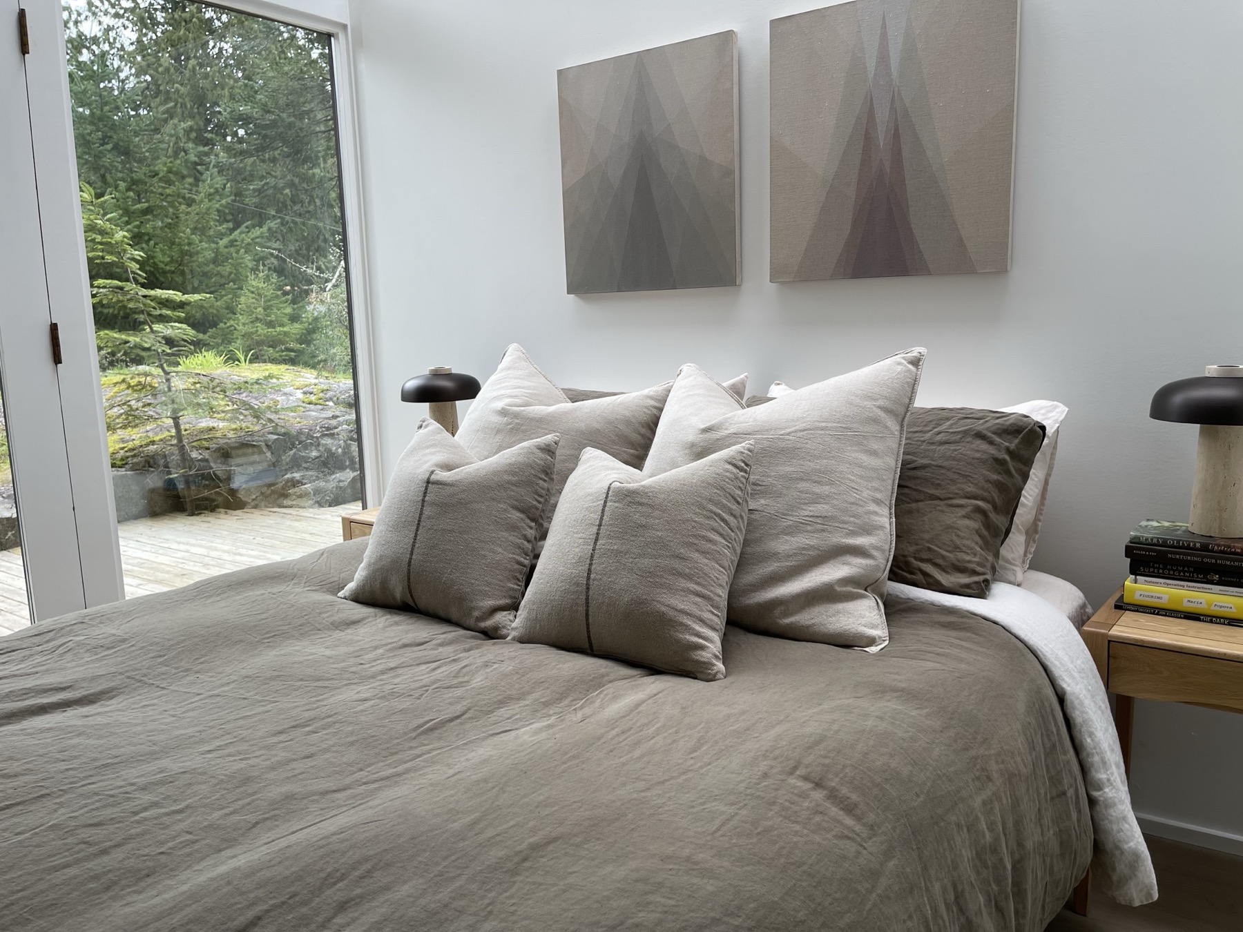 A tidy short-term rental bedroom